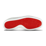 CHRISTIAN LOUBOUTIN LOUIS JUNIOR FLAT WHITE LEATHER TRAINERS