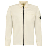 CP COMPANY LENS ZIP-UP OVERSHIRT PISTACHIO SHELL
