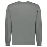 CP COMPANY LIGHT FLEECE CREWNECK LENS SWEATSHIRT IN GUNMETAL