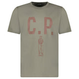 CP COMPANY MERCERIZED 30/2 JERSEY SAILOR T-SHIRT IN FALLEN ROCK