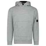 CP COMPANY MICRO LENS DIAGONAL RAISED HOODIE GREY STONE