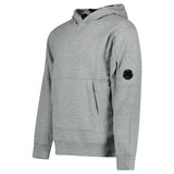 CP COMPANY MICRO LENS DIAGONAL RAISED HOODIE GREY STONE