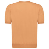 GRAN SASSO COTTON KNIT T-SHIRT IN ORANGE