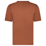 GRAN SASSO MERCERISED COTTON CREWNECK T-SHIRT IN BROWN