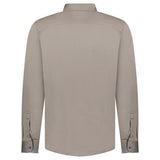 GRAN SASSO MERCERIZED COTTON JERSEY SHIRT IN GREY