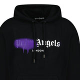 Palm Angels London Sprayed Logo Hooded Sweatshirt Black - Boinclo ltd - Outlet Sale Under Retail