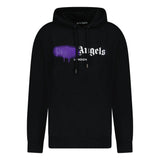 Palm Angels London Sprayed Logo Hooded Sweatshirt Black - Boinclo ltd - Outlet Sale Under Retail