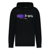 PALM ANGELS LONDON SPRAYED LOGO HOODED SWEATSHIRT BLACK