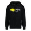 PALM ANGELS LOS ANGELES SPRAYED LOGO HOODED SWEATSHIRT BLACK