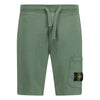 STONE ISLAND BADGE SWEAT SHORTS GREEN