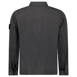 STONE ISLAND BRUSHED ORGANIC COTTON CANVAS ‘OLD’ EFFECT OVERSHIRT IN CHARCOAL GREY