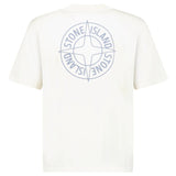 STONE ISLAND COMPASS-PRINT CREWNECK T-SHIRT IVORY
