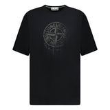Stone Island Compass Print Logo T-Shirt Black - Boinclo ltd - Outlet Sale Under Retail