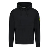 STONE ISLAND BADGE HOODED SWEATSHIRT BLACK