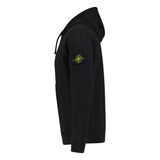 STONE ISLAND BADGE HOODED SWEATSHIRT BLACK