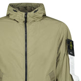 STONE ISLAND CRINKLE REPS NY HOODED JACKET IN MILITARY GREEN