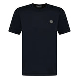 LOGO-PATCH SHORT-SLEEVED T-SHIRT-NAVY