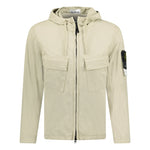 Stone Island Micro Twill Full Zip Hooded Jacket Beige - Boinclo ltd - Outlet Sale Under Retail