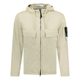 Stone Island Micro Twill Full Zip Hooded Jacket Beige - Boinclo ltd - Outlet Sale Under Retail