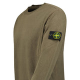 STONE ISLAND CREW NECK KHAKI GREEN