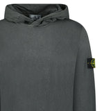 STONE ISLAND 'OLD' TREATMENT HOODED SWEATSHIRT CHARCOAL GREY