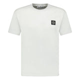 STONE ISLAND LOGO PATCH COTTON T-SHIRT WHITE