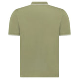 STONE ISLAND STRIPE COLLAR POLO T-SHIRT SLIM FIT MILITARY GREEN