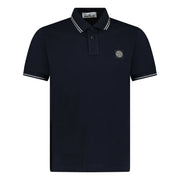STONE ISLAND STRIPE COLLAR POLO T-SHIRT SLIM FIT NAVY