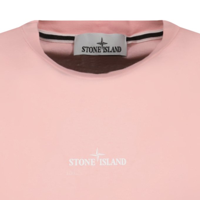 Stone Island Digital Compass Print Logo T-Shirt Pink - Boinclo ltd Outlet Sale