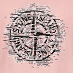 Stone Island Digital Compass Print Logo T-Shirt Pink - Boinclo ltd Outlet Sale