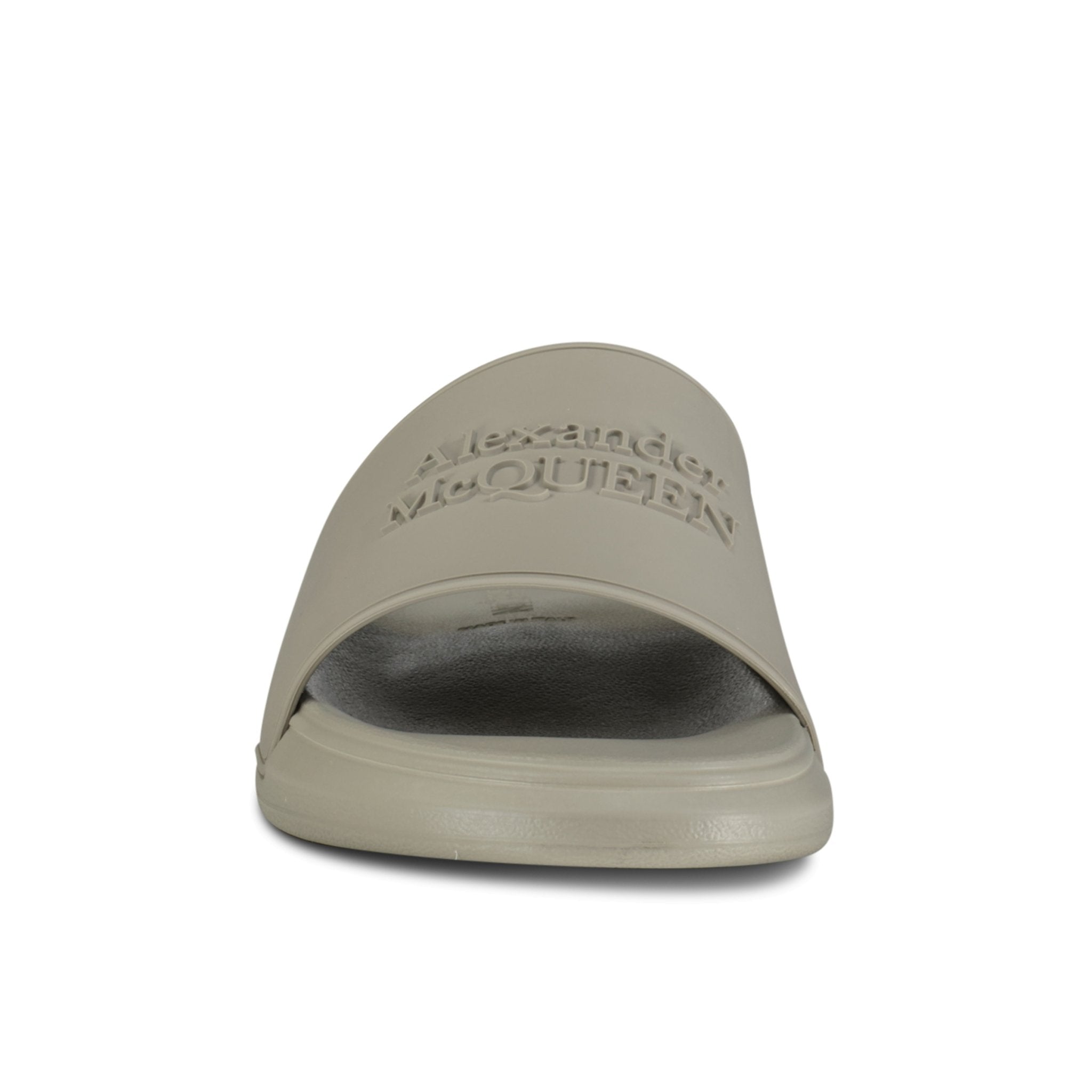 Alexander McQueen Logo Embedded Rubber Slides Grey - Boinclo ltd