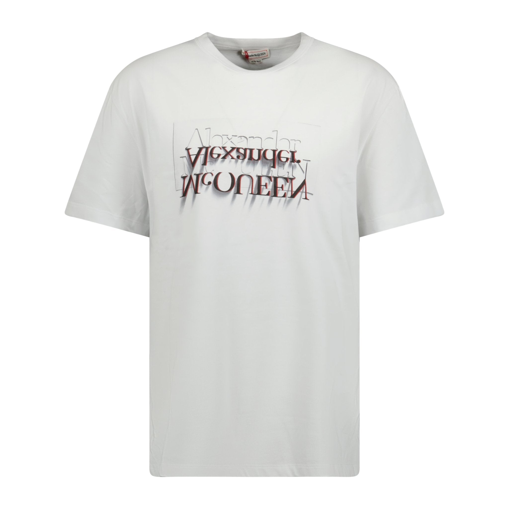 Alexander McQueen Mirrored Logo T-Shirt White - Boinclo ltd