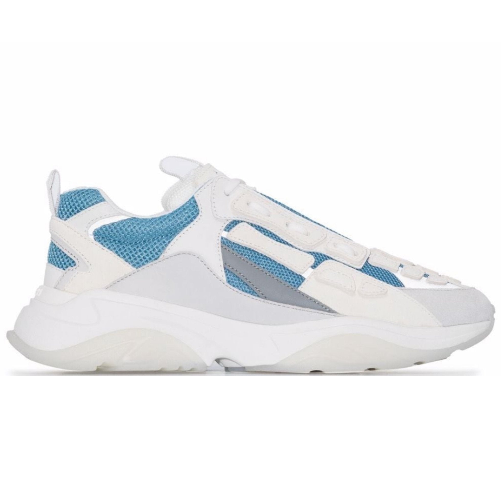AMIRI BONE RUNNER LEATHER & MESH BLUE & WHITE