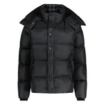 Burberry 'Leeds' Hooded Check Down Jacket Black - Boinclo ltd