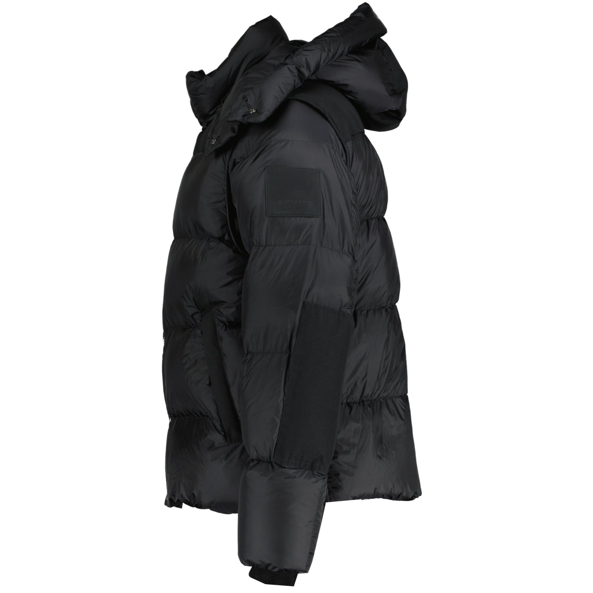 Burberry 'Leeds' Hooded Check Down Jacket Black - Boinclo ltd