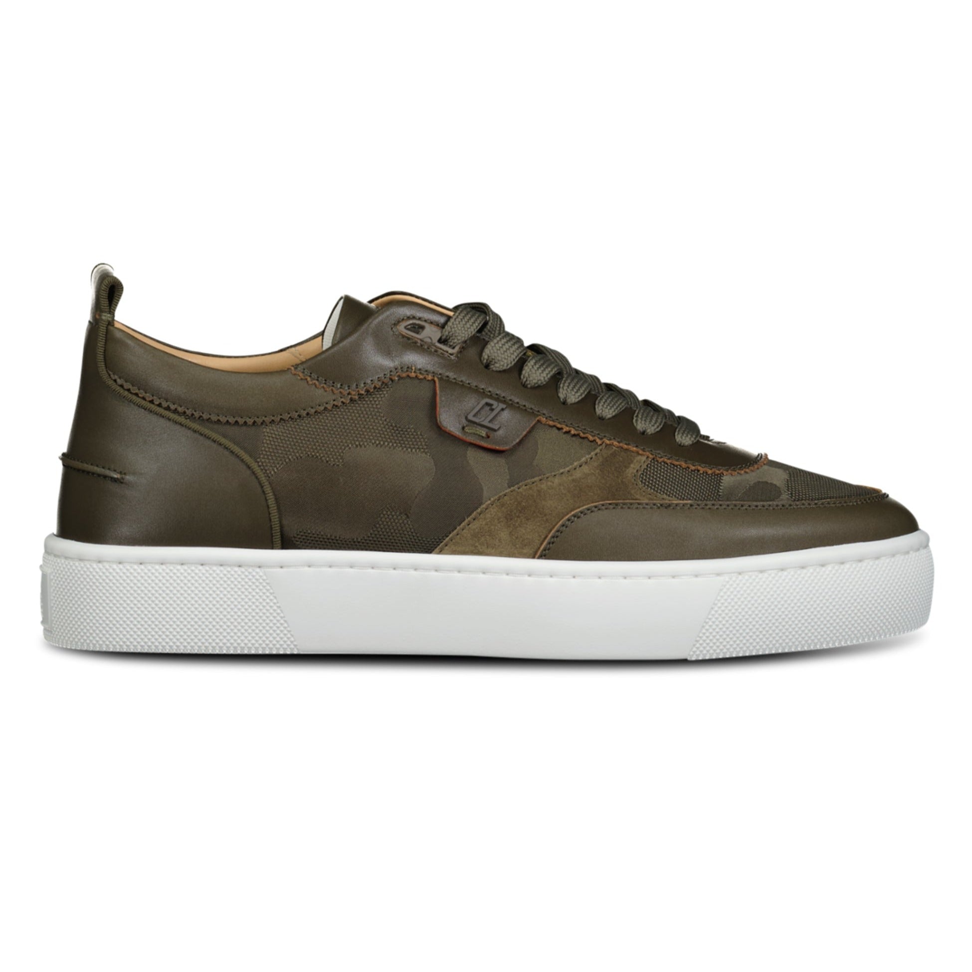 Christian Louboutin Happy Rui Flat Trainers Army Green - Boinclo ltd