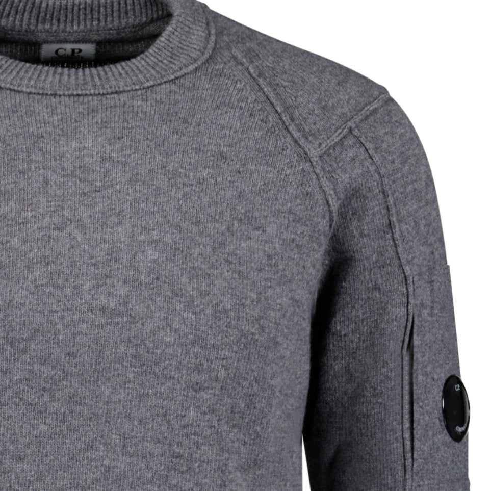 CP Company Arm Lens Knitted Sweatshirt Grey - Boinclo ltd