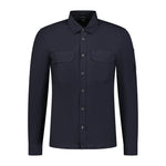 CP Company Chrome Lens Button-Up Overshirt Jacket Navy - Boinclo ltd