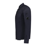 CP Company Chrome Lens Button-Up Overshirt Jacket Navy - Boinclo ltd