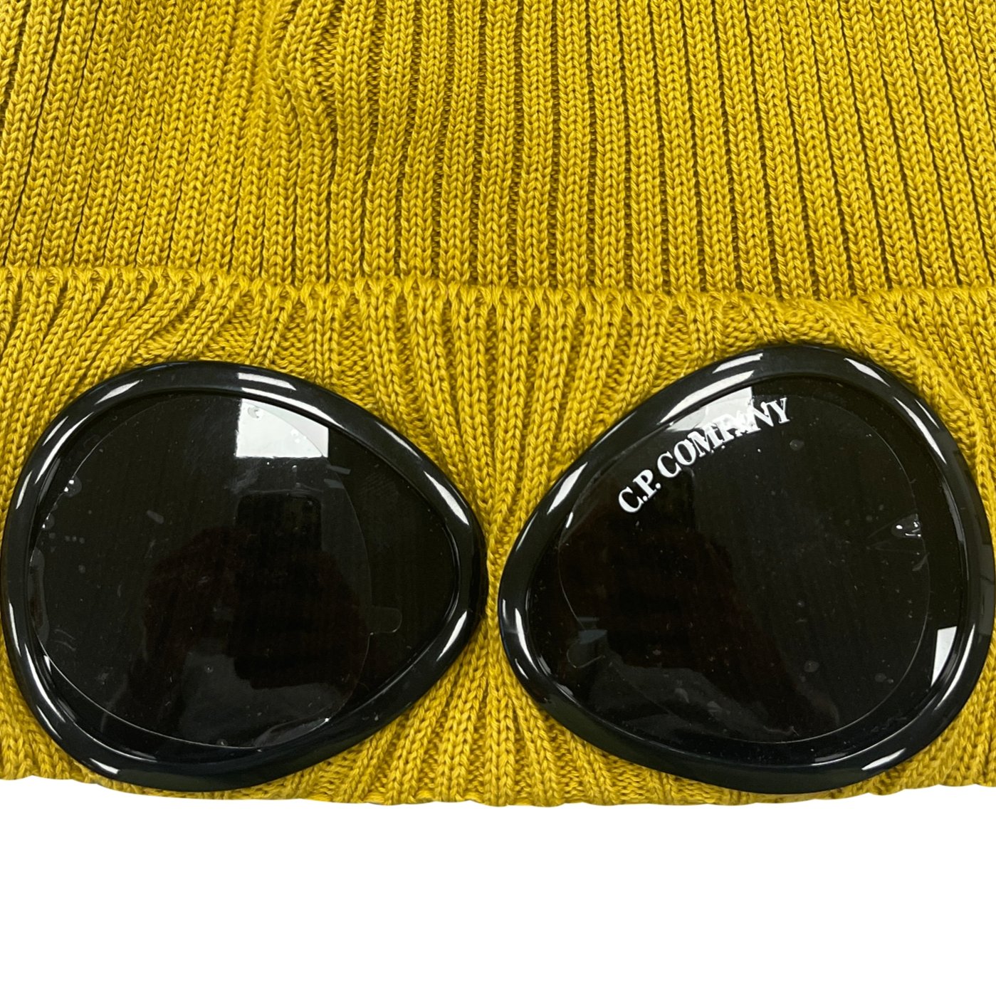 CP Company Cotton Goggle Beanie Yellow - Boinclo ltd