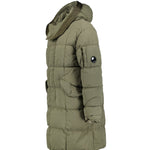 CP Company Flatt Nylon Padded Lens Shell Jacket Green - Boinclo ltd