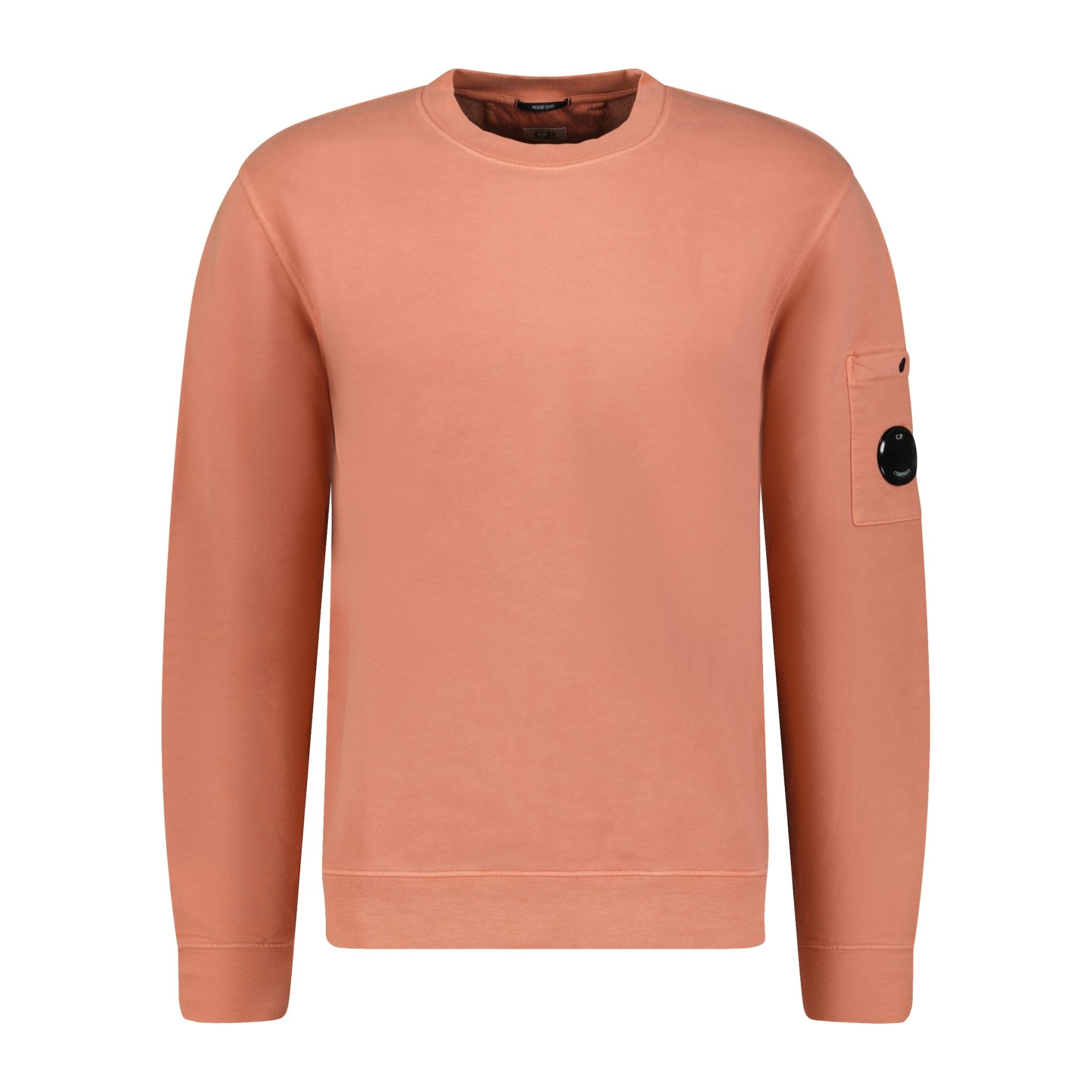 CP Company Garment Dyed Arm Lens Sweatshirt Coral - Boinclo ltd