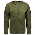 CP Company Hooded Overshirt Half Zip Burnt Olive - Boinclo ltd