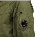 C.P. Company Hooded Overshirt Half Zip Burnt Olive - Boinclo ltd