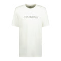 CP Company Large Embossed Chest Logo T-Shirt White - Boinclo ltd