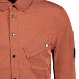 CP Company Lens Chrome Overshirt Jacket Burnt Orange - Boinclo ltd