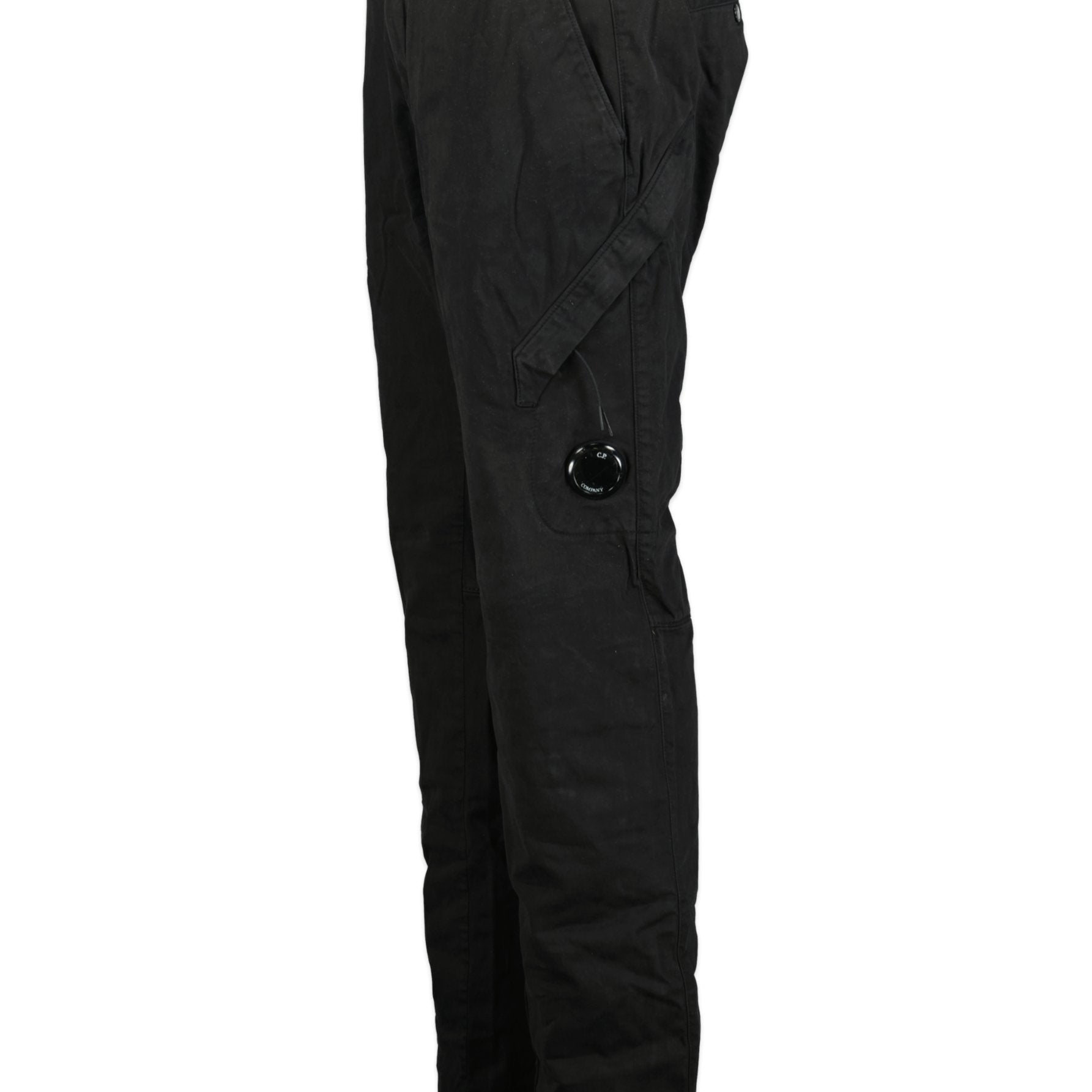 C.P. Company Lens Stretch Sateen Cargo Pants Black - Boinclo ltd