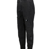 C.P. Company Lens Zip Cuff Stretch Sateen Cargo Pants Black - Boinclo ltd