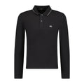 CP Company Long Sleeve Stitch Logo Polo-Shirt Black - Boinclo ltd