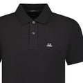 CP Company Short Sleeve Stitch Logo Polo-Shirt Black - Boinclo ltd